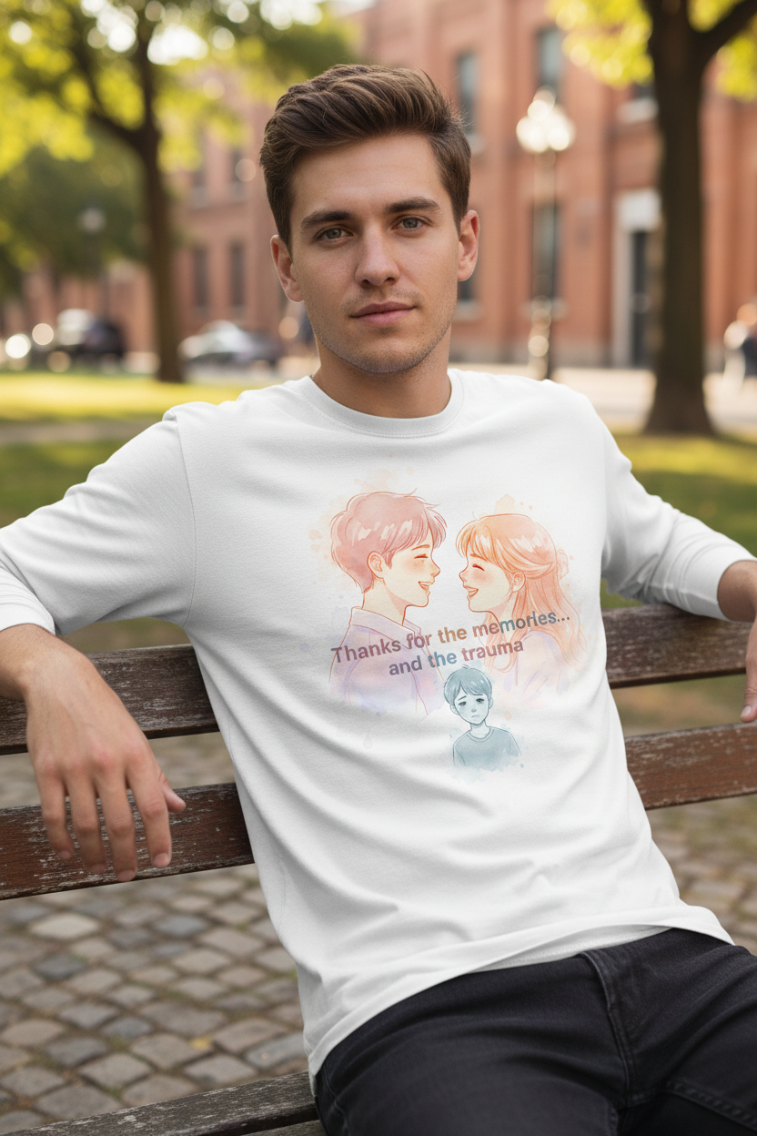 Man wearing full-sleeve t-shirt