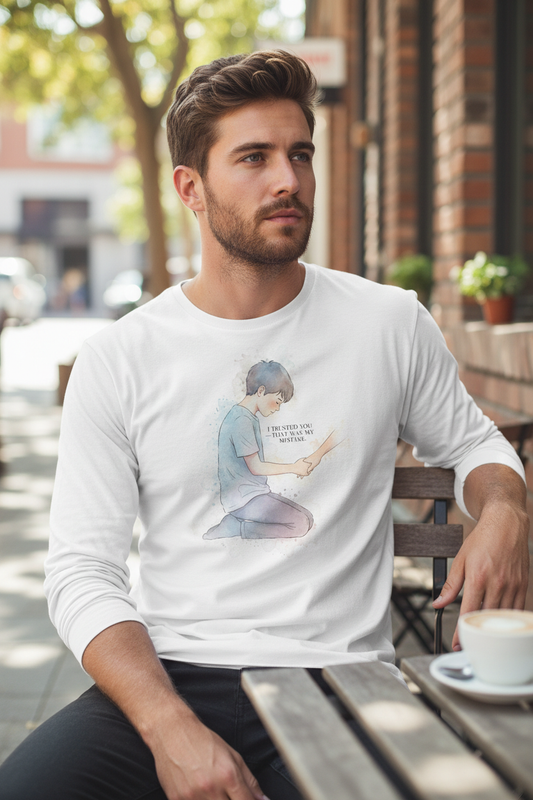 Man wearing full-sleeve t-shirt
