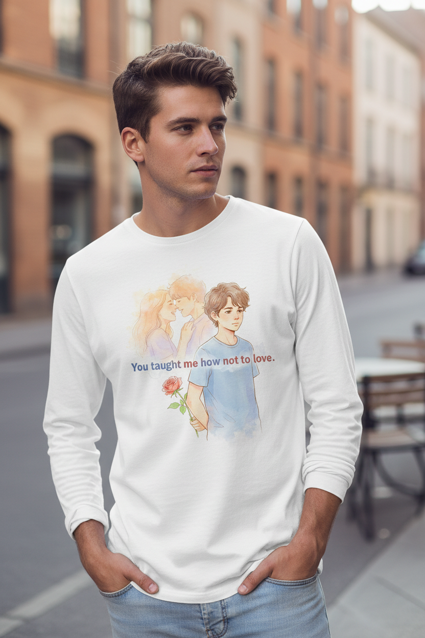 Man wearing full-sleeve t-shirt