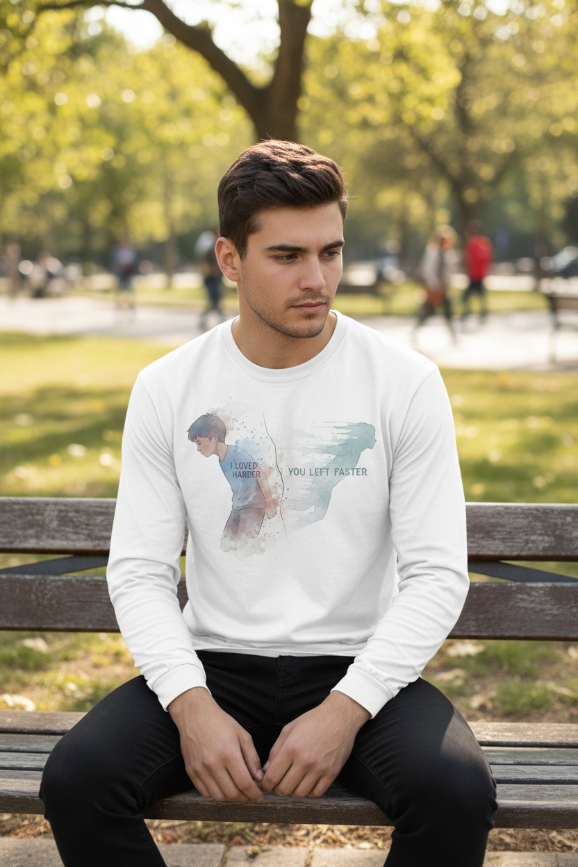 Man wearing full-sleeve t-shirt