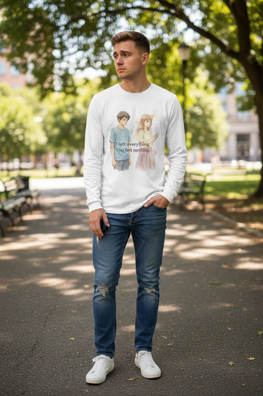 Man wearing full-sleeve t-shirt