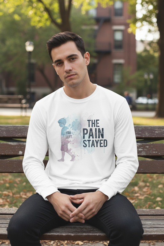 Man wearing full-sleeve t-shirt