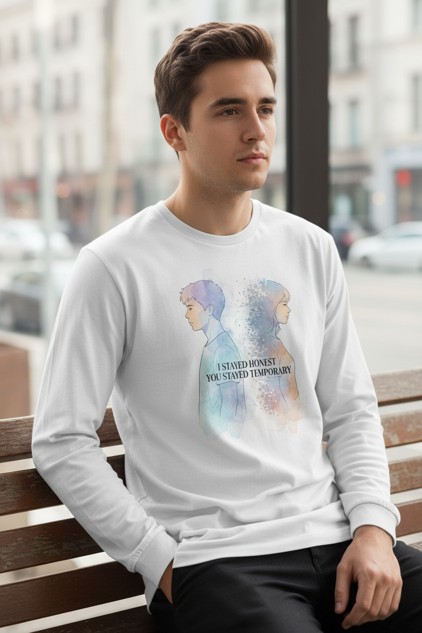 Man wearing full-sleeve t-shirt