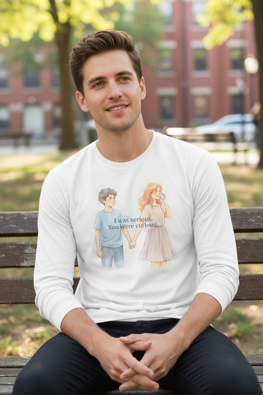 Man wearing full-sleeve t-shirt