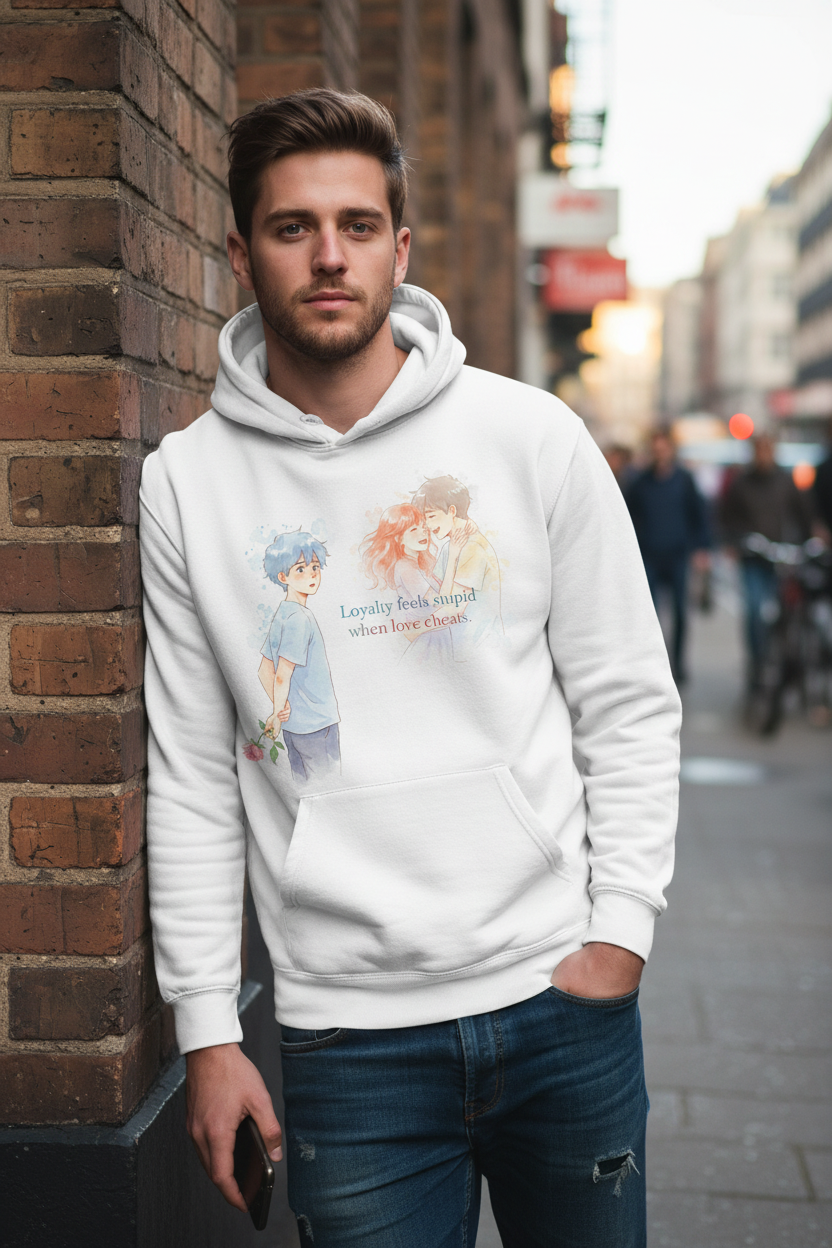 Man wearing hoodie