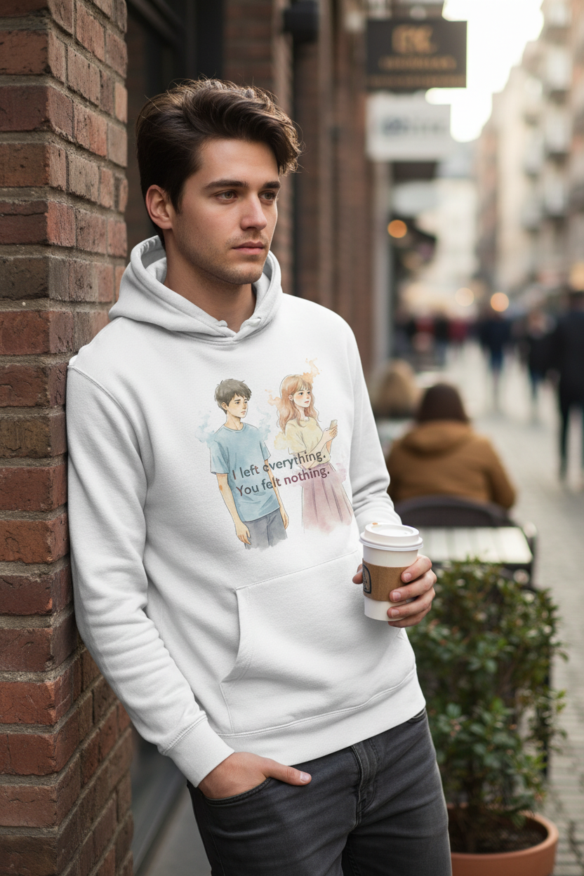 Man wearing hoodie