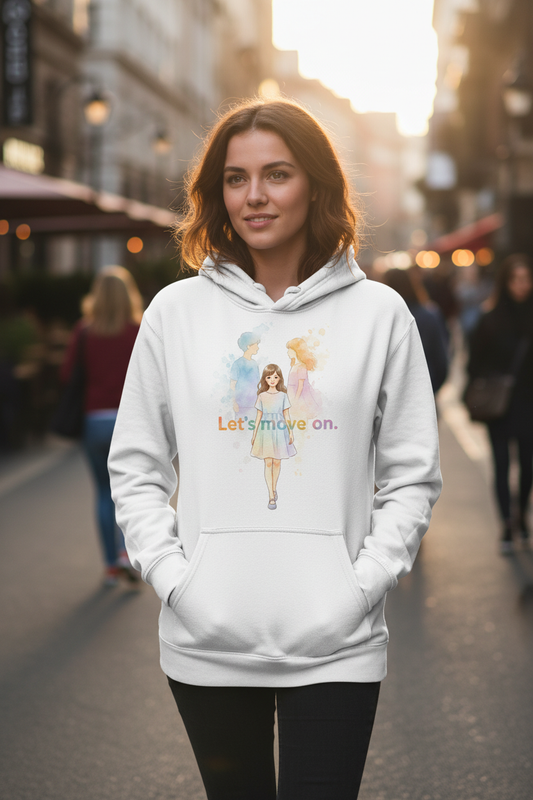 Woman wearing hoodie